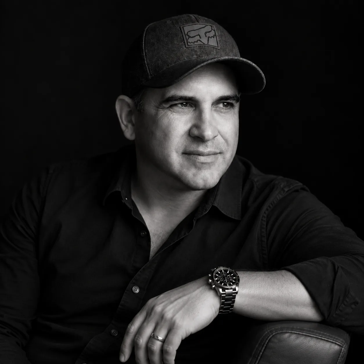 Ricardo Jiménez, retrato en blanco y negro